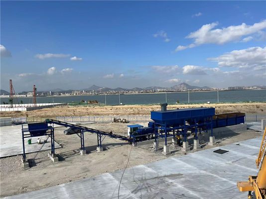 Très efficaces stabilisés salissent la centrale de malaxage avec le silo de ciment horizontal